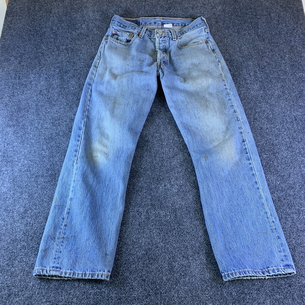 Vintage Levi's 501 Jeans Men 31x30 (Fits 28x27.5) Blue Denim Cotton Straight Leg